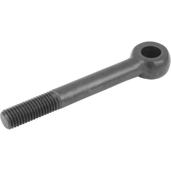 Eye Bolt Without Shoulder, M12, 62.5 mm Shank, 12 mm ID, Steel, Black Oxide, Kipp, Mfr#: K0396.1275